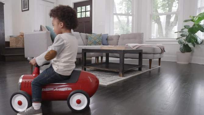 Radio Flyer 608Z Classic Style Design Steel Body Kids Little Red Roaster with Durable Quiet Drive Rubber Tires and Fun Sound Horn, 2 of 8, play video