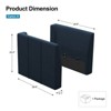 Belffin Velvet Armrest Pair – Tool-Free Modular Connectors with Corded Edges - 3 of 4