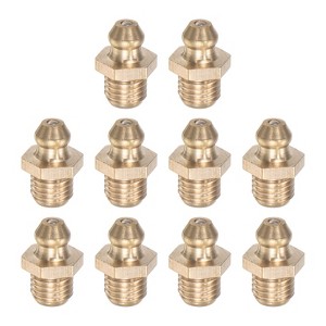 Unique Bargains Brass Straight Hydraulic Grease Fitting Accessories 20 Pcs - 1 of 4