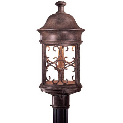 Minka Lavery Rustic Country Cottage Outdoor Post Light Fixture Vintage Rust Dark Sky 19" for Exterior Barn Deck House Porch Patio