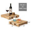 Vintiquewise Rustic Wooden Pallet Display Stand Natural Wood Riser for Home Decor, Table Centerpiece, Candle, Dessert, Plant, DIY, Party, Event - 4 of 4