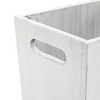 Farmlyn Creek 2 Piece Rustic Bathroom Trash Can Set with Handles for Bedroom, Living Room, Office (White-Washed, 2 Sizes) - 4 of 4