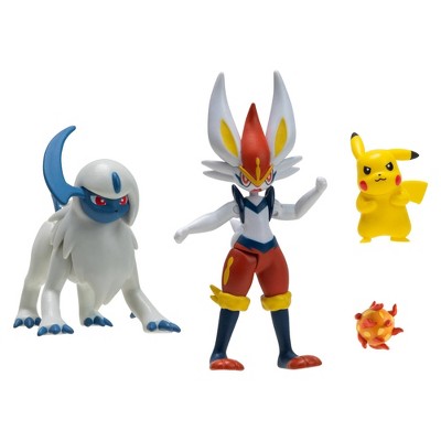 Pokemon Battle Figure Multipack - Pikachu, Absol, &#38; Cinderace 3 Pack