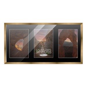 PosterPalooza | Metallic Gold Bronze Finish Collage Frame - Black Mat, 20 Frame Sizes, UV Acrylic - 1 of 4