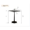 VYNXARIA Modern Square Coffee Table - Black MDF with Gold Accents, 15.74"D x 23.77"H - 4 of 4
