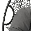 Sapphtopaz Porch Swing Rattan Hanging Basket Lounge Patio Swing Chair with Cushions (No Hanging Stand) for Patio, Garden, Backyard, Terrace - 4 of 4
