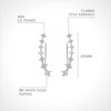 KISPER 18K Gold Plated Cubic Zirconia Ear Crawler Climber Earrings - 3 of 3