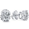 Pompeii3 6.00CT Round Diamond Studs 14k White Gold Lab Created - 2 of 4