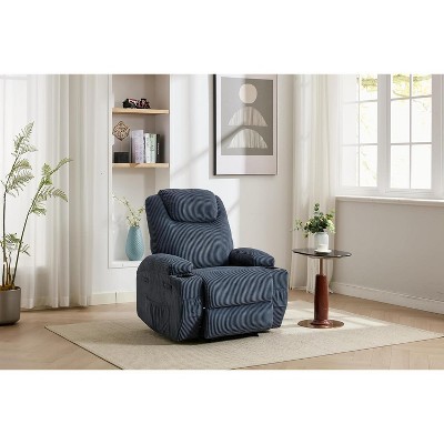 Comfy Corduroy Recliner Chair for Small Space, Adjustable  lazy  recliner Chairs  with 2 Side Pockets, Tool - Free Assembly, living rooms, bedrooms
