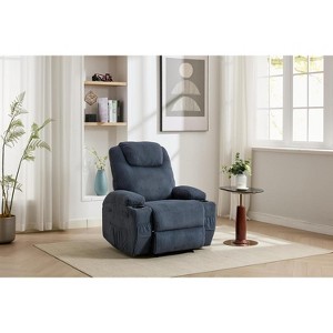 Comfy Corduroy Recliner Chair for Small Space, Adjustable  lazy  recliner Chairs  with 2 Side Pockets, Tool - Free Assembly, living rooms, bedrooms - 1 of 4