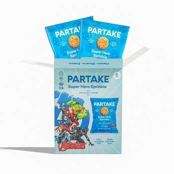 Partake Marvel Avengers Crunchy Super Hero Sprinkle Mini Cookie Snack Packs - 10ct/6.7oz