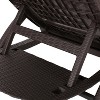 Gulche Outdoor Patio Chair, Hand-Crafted Polypropylene Resin with 3D Wicker-Look Texture, Weather-Resistant, Dark Brown Finish, Assembly Required - 4 of 4