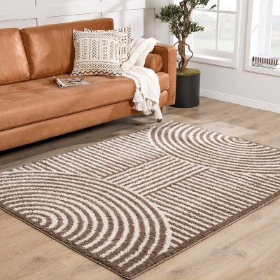 Hauteloom Allard Brown Washable Area Rug