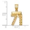 Black Bow Jewelry 14k Yellow Gold, Varsity Collection, Small D/C Pendant Number 71 - 2 of 3