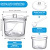 Aoibox 4-Piece Clear Acrylic Sugar Bowl with Lid and Salt Spoon, Airtight Storage Jar for Salt, Tea, Spices, Herbs, Condiments (7.1 oz) - 3 of 4