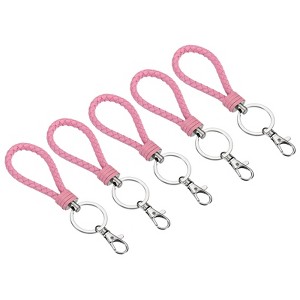 Unique Bargains Plastic Wear-resistant ID Card Wristlet Keychains 5 Pcs - 1 of 4