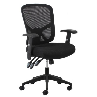 Essentials Collection 3 Paddle Ergonomic Mesh High Back Task Chair with Arms and Lumbar Support Black - OFM