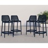 Meridian Furniture Mykonos Navy Outdoor Patio Stool (Set of 4) - 2 of 4