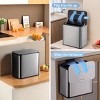 Acekool 1.3 Gallon Slim Stainless Steel Hanging Trash Can with Lid, Inner Bucket & Charcoal Filter, Compact Garbage Bin for Countertop or Under Sink - 3 of 4