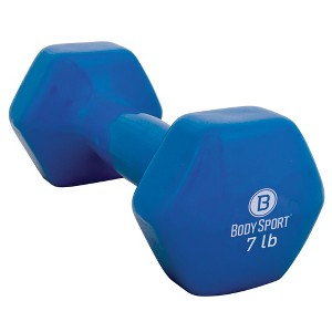 Body Sport Vinyl Coated Dumbbell Weight, Strength Training Equipment for Home Gym - 1 of 4