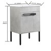 GDFStudio Virgil 24" Modern  Freestanding or Floating Bathroom Vanity with Ceramic Sink and 2 Door - 3 of 4