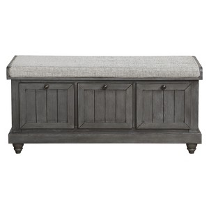 NicBex Modern 44" Storage Bench Wood Accent Stools with Flip Top Seat for Bedroom and Entryway - 1 of 4