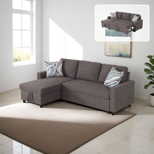AndMakers 83 in. Polyester Full Size Sofa Bed with Storage - 1 of 4