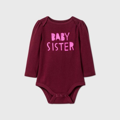 burgundy onesie baby girl