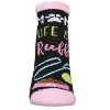 Memoi Women's Dog Mom Life Low-Cut Non-Skid Socks Black 9-11 - 2 of 4