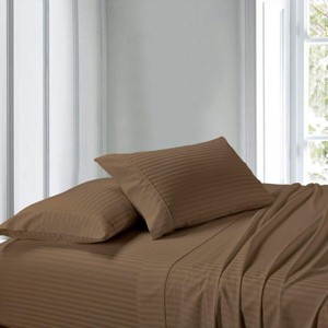Egyptian Linens 100% Cotton Sheet Set - Striped 300 Thread Count - 1 of 4