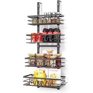 Over The Door Storage Rack, Layers Metal Pantry Door Organizer Wall Mounted Behind Door Storage racks Over The Door Pantry Organizer for room - 1 of 3