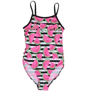 Just Love Girls One Piece Bathing Suits Swimwear for Girl (Striped Watermelon, Girls 6X) - 1 of 1