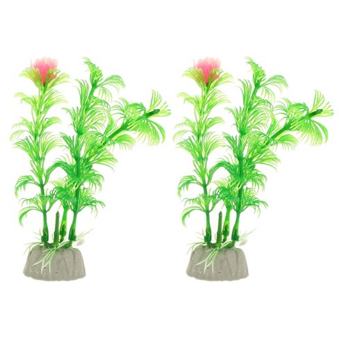 Unique Bargains Aquarium Plastic Plants Tree For Fish Tank Landscape Decor  Green 2 Pcs : Target