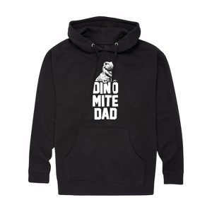 Men's - Instant Message - Dinomite Dad Graphic Fleece Pullover Hoodie - 1 of 4