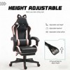 QingMoon Gaming Chair with Cat Ears, Adjustable Office Chair, Swivel Desk Chair, Faux Leather Computer Chair with Headrest for Office, Gaming - 2 of 4