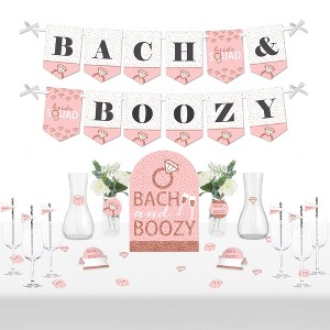 Big Dot of Happiness Bride Squad - DIY Rose Gold Bridal Shower or Bachelorette Party Bach and Boozy Signs - Drink Bar Decorations Kit - 50 Pieces - 1 of 4