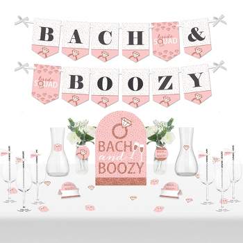 Big Dot of Happiness Bride Squad - DIY Rose Gold Bridal Shower or Bachelorette Party Bach and Boozy Signs - Drink Bar Decorations Kit - 50 Pieces