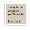 Slickblue Inspirational Wood Wall Sign – “Live Like It” Quote – Rustic 7x7 Motivational Decor, Color Options - 3 of 3