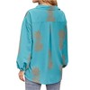 Nlife Women Pineapple Printed Lapel Collar Half Sleeves Buttons Down Blouse Shirt - 2 of 4