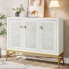 Tribesigns Modern Sideboard Buffet Cabinet, 45" Kitchen Storage Cabinet with 3D Printed Shell Finish and Adjustable Shelves for Living Room - 2 of 4