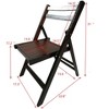 Sevobal Outdoor Portable Chairs 4 piece Slatted Wood Folding Chair Set for Kitchen Special Events Outdoor Backyard Garden, Brown, 15.6"*22.8"*31" - 3 of 4