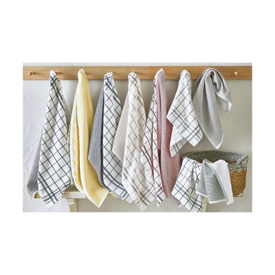 Classic Blue and White Cotton Terry Kitchen Towel Set