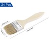 Unique Bargains Bristle Wall Treatment Tool Paint Brush with Wooden Handle 24 Pcs - 2 of 4