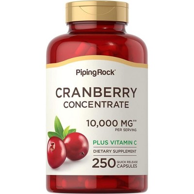 Piping Rock Cranberry Concentrate Supplement 10,000mg | 250 Capsules