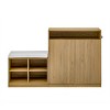 Entryway Shoe Storage Bench Set, 55.1" Modular Shoe Cabinet with Adjustable Shelves and Cushioned Seat-3irtyhousy - 3 of 4