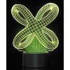 Link 3D Crisscross Rings Laser Cut Precision Multi Colored LED Night Light Lamp - Great For Bedrooms, Dorms, Dens, Offices and More! - Black - 4 of 4