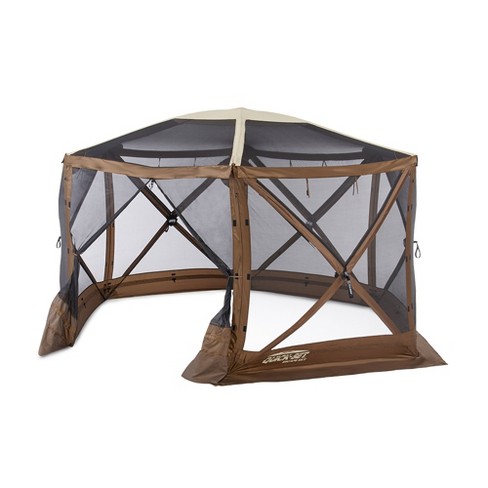 Clam Quick Set Escape Sky Screen Portable Camping Outdoor Gazebo Shelter Brown Target