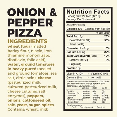 Cape Cod Cafe Vegetable Onion and Pepper Frozen Pizza - 18oz
