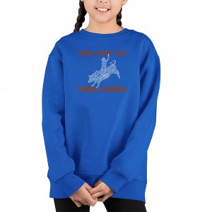 LA Pop Art This Aint My First Rodeo - Girl's Word Art Crewneck Sweatshirt - 1 of 3