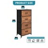 Dresser with 4 Drawers ,Fabric Storage Tower, Organizer Unit for Living Room, Hallway, Closets,Sturdy Steel Frame, Wooden Top - 2 of 4